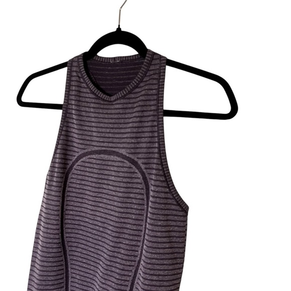 Lululemon Run: Swiftly Tech Tank- High Neck Striped Athletic Tank- Size 4 - Picture 6 of 10